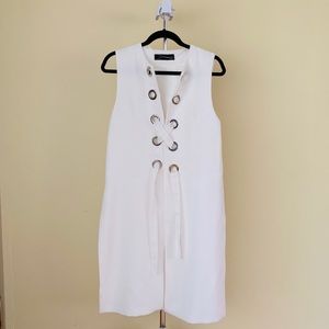 Zara White Tunic with Grommets